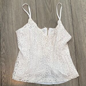 DYNAMITE Elegant White Lace Camisole Top Size P/S
